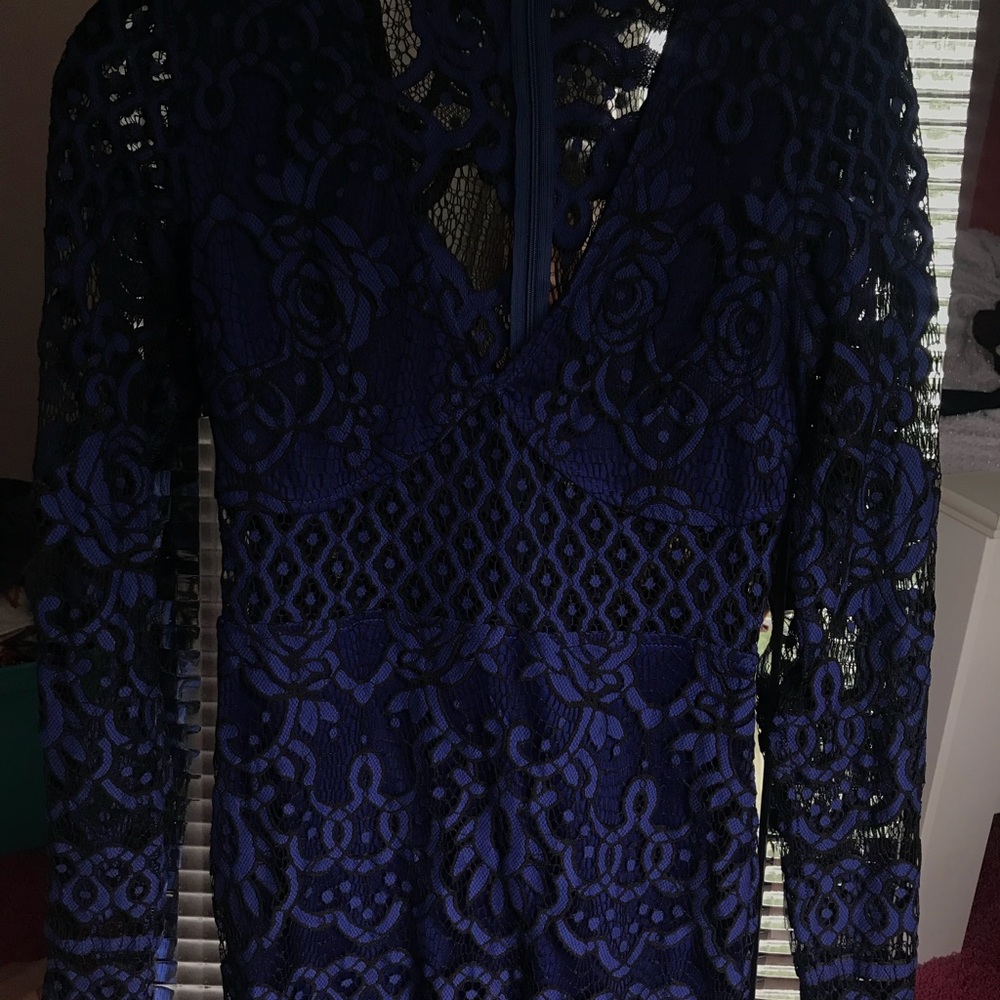 blue & black club dress